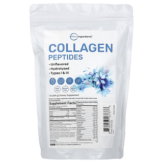 Micro Ingredients, Kollagenpeptider, uden smag, 454 g