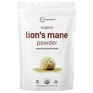 Micro Ingredients, Organic Lion's Mane Powder, 8 oz (227 g)
