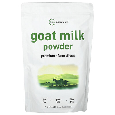 Micro Ingredients, Leche de cabra en polvo, 454 g (1 lb)