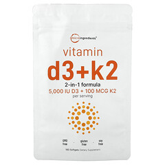 Вітаміни D3 і K2, 180 капсул
