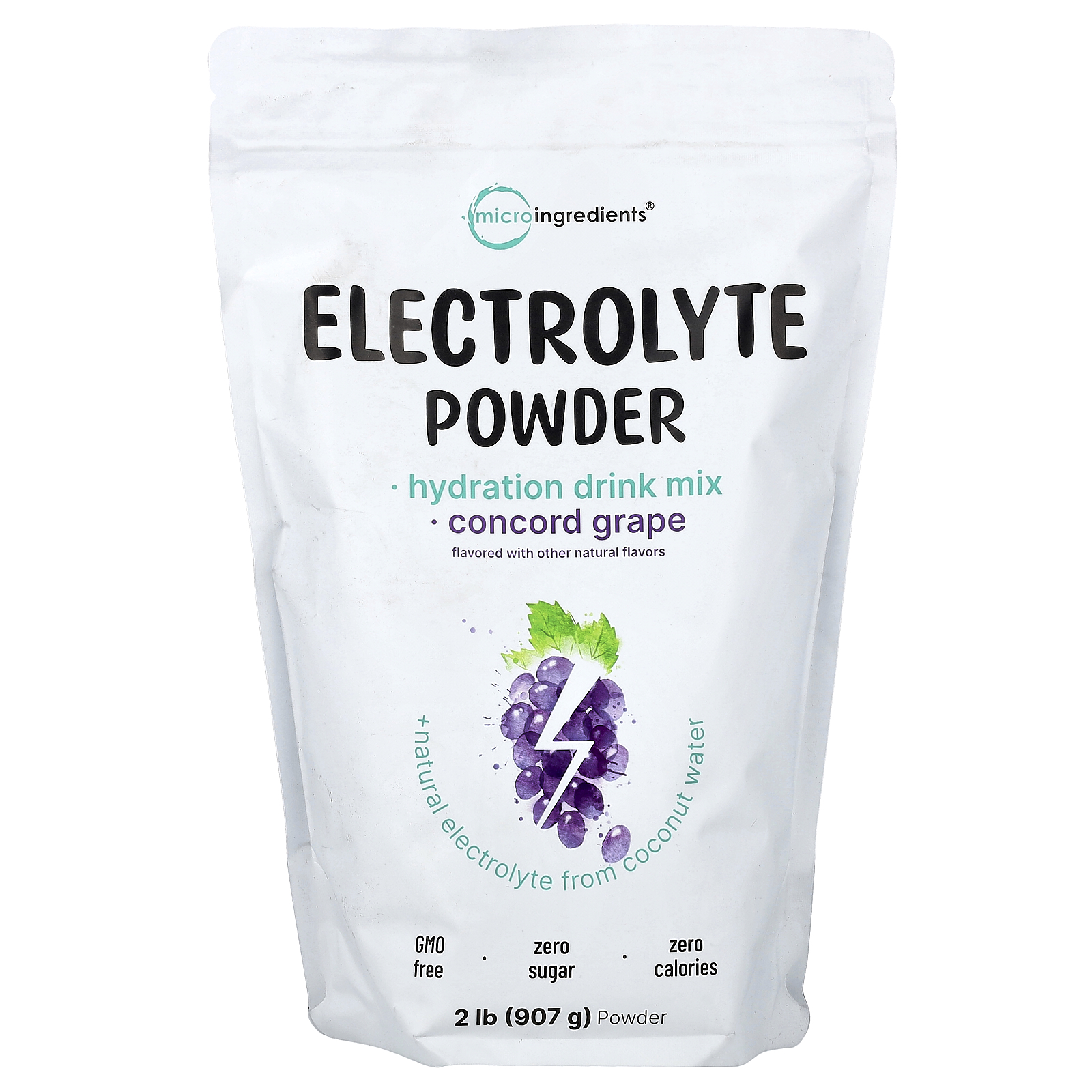 Micro Ingredients (마이크로 인그리디언츠), 전해질 분말, 콩코드 포도 맛, 907g(2lb)