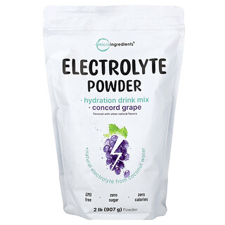 Micro Ingredients, Electrolitos en polvo, Uva Concord, 907 g (2 lb)