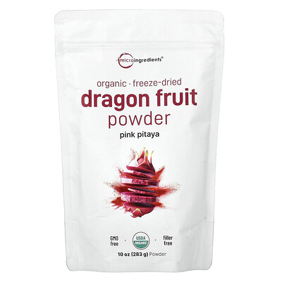 Micro Ingredients, Pitahaya orgánica en polvo, Liofilizada, 283 g (10 oz)