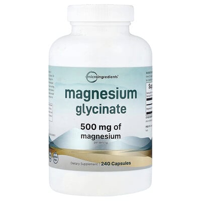 Product Image for Micro Ingredients, Magnesium Glycinate, 240 Capsules (166 mg per Capsule)