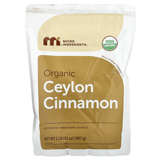Micro Ingredients, Organic Ceylon Cinnamon Powder, 2 lb (907 g)