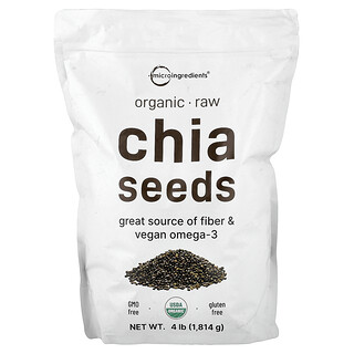 Micro Ingredients, Semillas de chía orgánica, Crudas, 1814 g (4 lb)