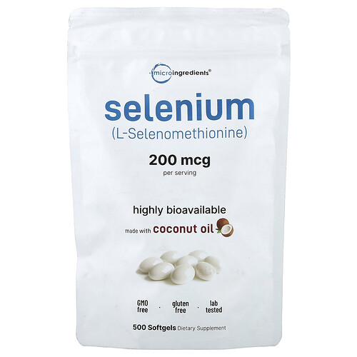 Micro Ingredients, Selenium, 200 mcg, 500 Softgels