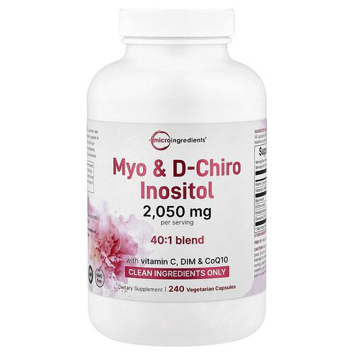 Micro Ingredients Myo & D-Chiro Inositol, 240 Vegetarian Capsules