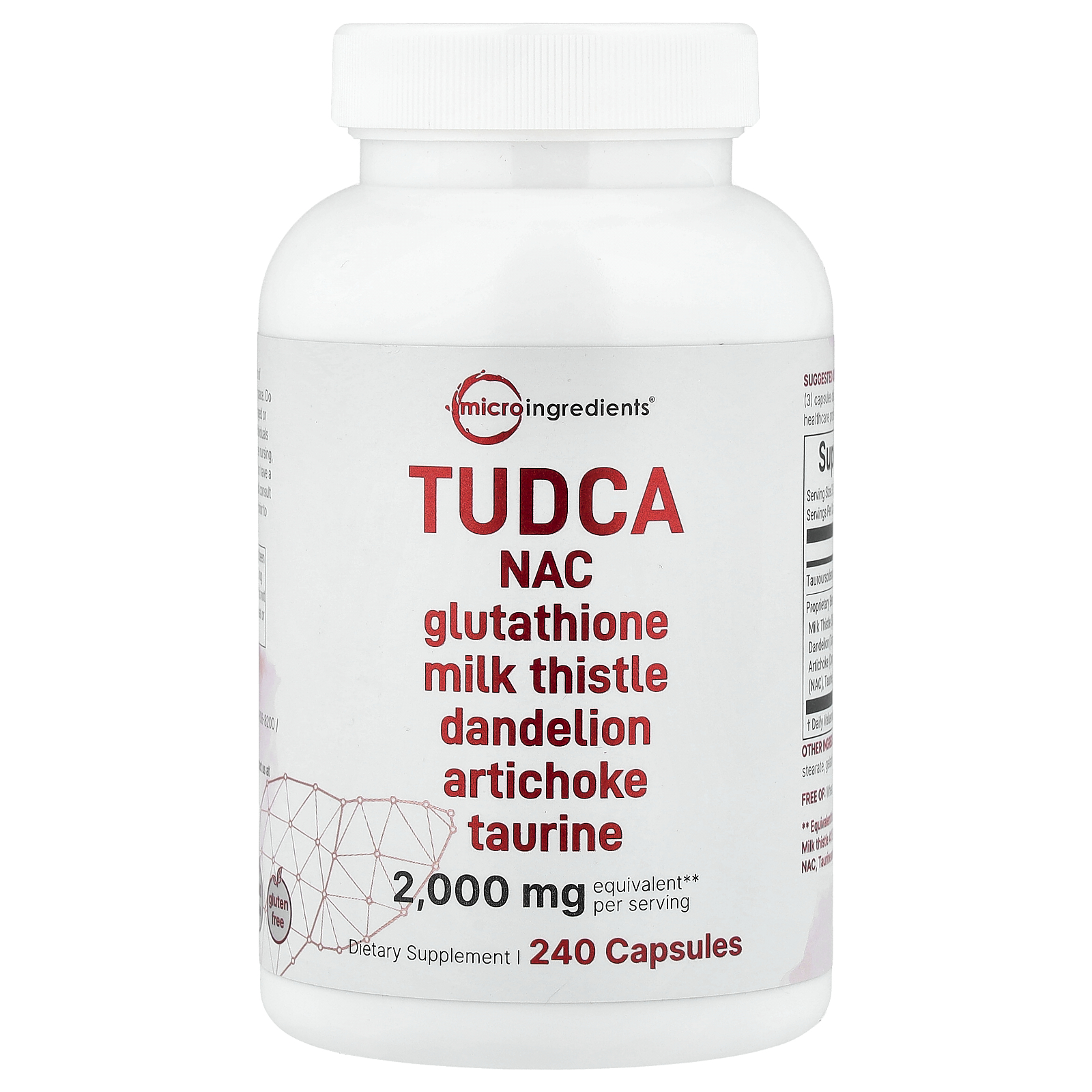 taurine glutathione TUDCA, 240 Capsules