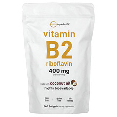 Вітамін B2, рибофлавін, 240 капсул (200 мг у капсулі)