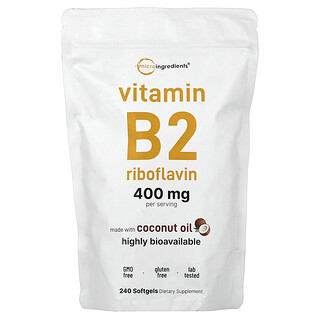 Micro Ingredients, Vitamin B2 riboflavin, 240 mykgeler (200 mg per mykgel)