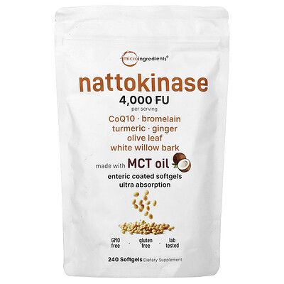 Product Image for Micro Ingredients, Nattokinase, 240 Softgels