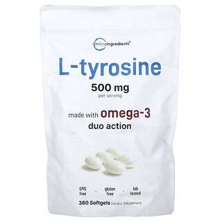 Micro Ingredients, L-tirosina, 360 cápsulas blandas