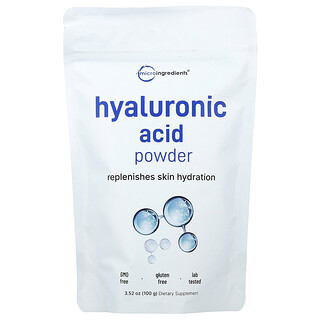Micro Ingredients, Ácido hialurónico en polvo, 100 g (3,52 oz)