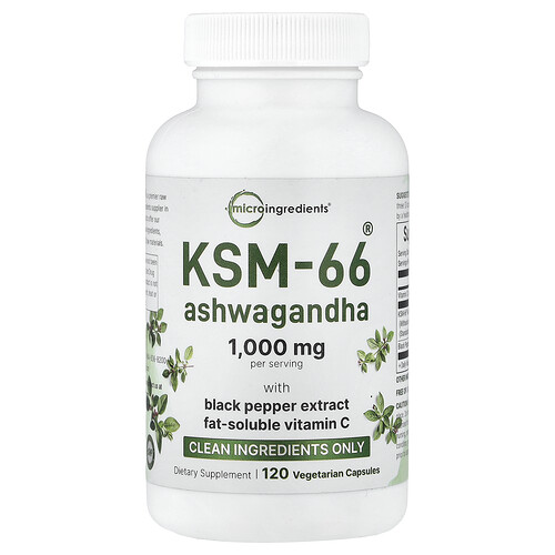 Micro Ingredients, KSM-66® Ashwagandha, 120 pflanzliche Kapseln