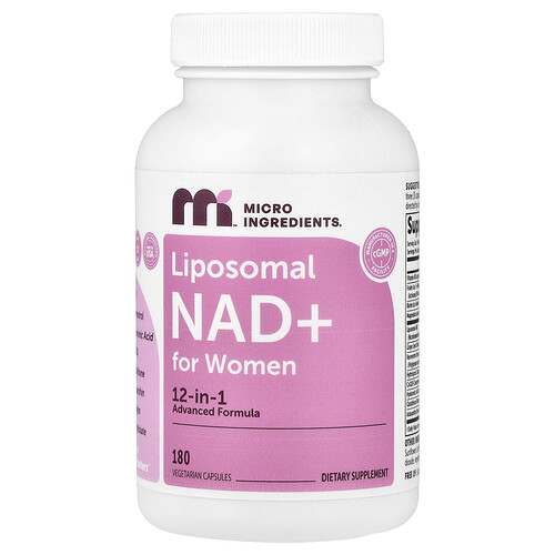 Micro Ingredients Liposomal NAD+ For Women, 180 Vegetarian Capsules