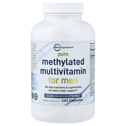 Micro Ingredients Pure Methylated Multivitamin for Men, 240 Capsules