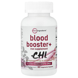 Micro Ingredients, Blood Booster+, 60 Vegetarian Capsules