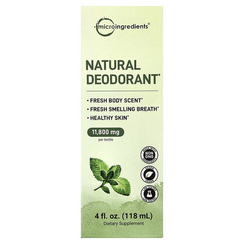 Micro Ingredients Liquid Chlorophyll, Fresh Peppermint, 4 fl oz (118 ml)