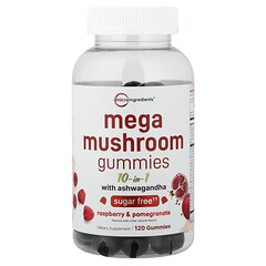 Mega Mushrooms, жувальні таблетки з малиною та гранатом, 120 шт