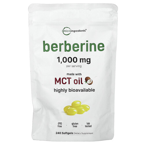 마이크로 인그리디언츠 Micro Ingredients, 베르베린, 소프트젤 240정(소프트젤 1정당 250mg)