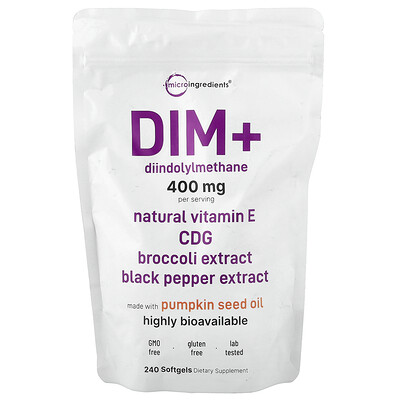Product Image for Micro Ingredients, DIM+, 240 Softgels