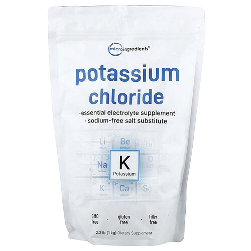 Micro Ingredients, Potassium Chloride, 2.2 lb (1 kg)