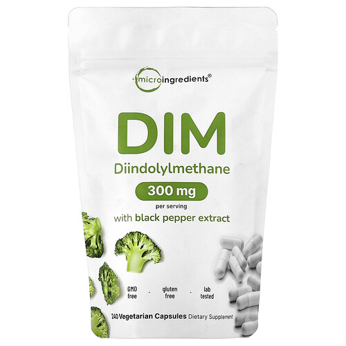 Micro Ingredients, DIM mit Schwarzpfefferextrakt, 240 vegetarische Kapseln
