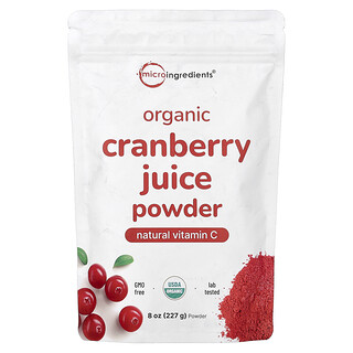 Micro Ingredients, Organski prah soka od brusnice, 227 g