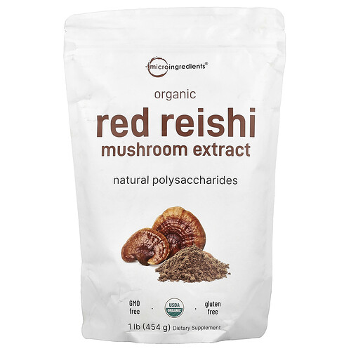 Micro Ingredients Organic Red Reishi Mushroom Extract, 1 lb (454 g)