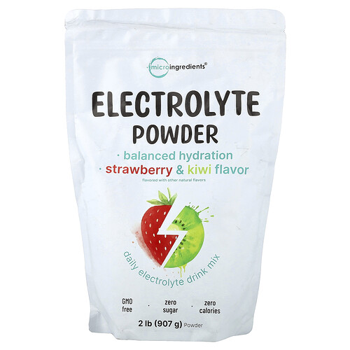 Micro Ingredients, Elektrolytpulver, Erdbeere & Kiwi, 907 g (2 lb)