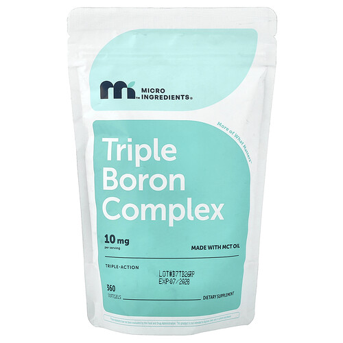 Micro Ingredients, Dreifach-Bor-Komplex, 360 Weichkapseln (5 mg pro Weichkapsel)