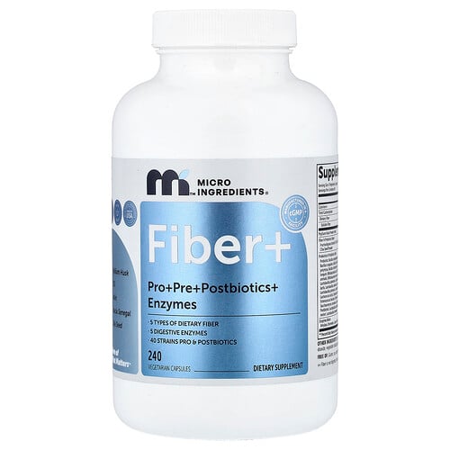 Micro Ingredients, Fiber+, 240 vegetarische Kapseln