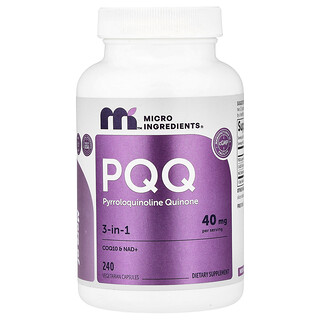 Micro Ingredients, PQQ, 240 Vegetarian Capsules