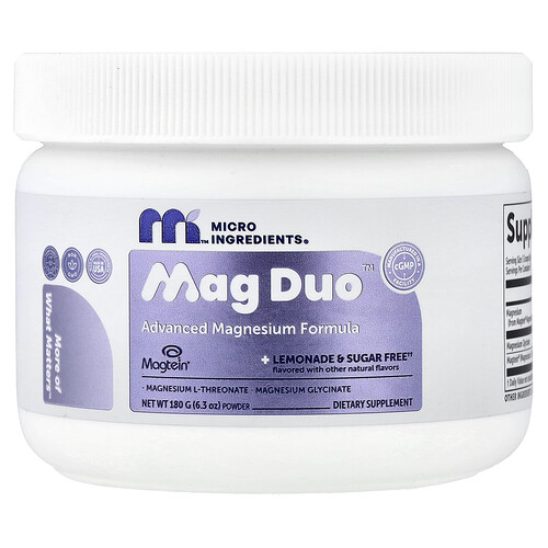 Micro Ingredients, Mag Duo™, Fortschrittliche Magnesium-Formel, Limonade, 180 g (6,3 oz)
