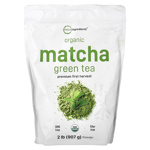 Micro Ingredients Organic Matcha Green Tea Powder, 2 lb (907 g)
