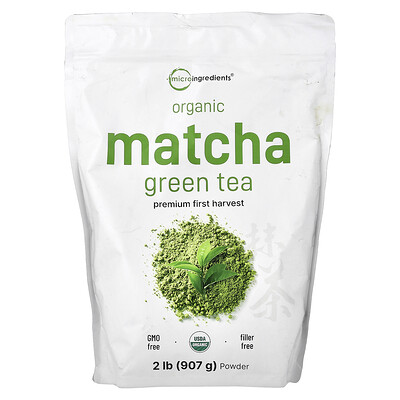Micro Ingredients, Té verde matcha orgánico en polvo, 907 g (2 lb)
