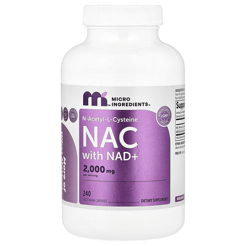 Micro Ingredients, NAC mit NAD+, 240 vegetarische Kapseln