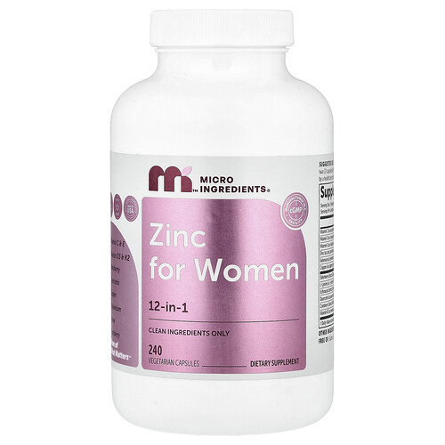 Micro Ingredients, Zink für Frauen, 240 vegetarische Kapseln