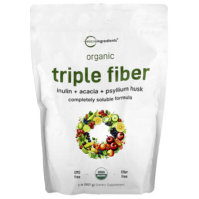 Micro Ingredients, Organic Triple Fiber, 2 lb (907 g)
