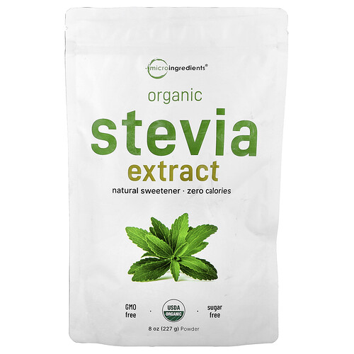 Micro Ingredients Organic Stevia Extract, 8 oz (227 g)