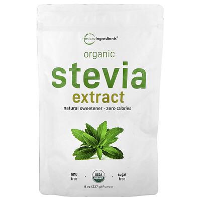 Micro Ingredients , Organic Stevia Extract Powder, 8 Oz (227 G) 8Oz