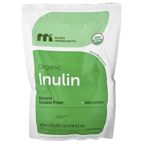 Micro Ingredients, Inulina orgánica en polvo, Sin sabor, 1 g (35.2 oz)