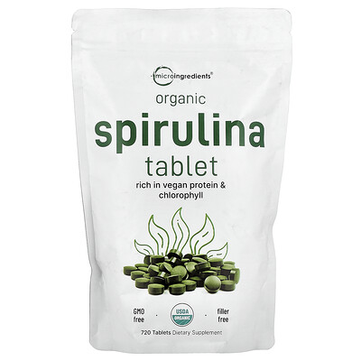 Product Image for Micro Ingredients, Organic Spirulina, 720 Tablets