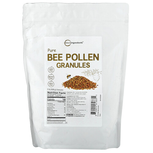 Micro Ingredients Pure Bee Pollen Granules, 2 lb (908 g)