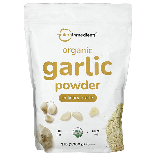 Micro Ingredients Organic Garlic Powder, 3 lb (1,360 g)