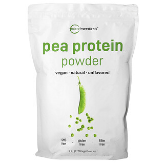 Micro Ingredients, Pea Protein Powder, Unflavored, 5 lb (2.26 kg)