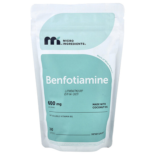 Micro Ingredients, Benfotiamine, 240 Softgels (200 mg per Softgel)
