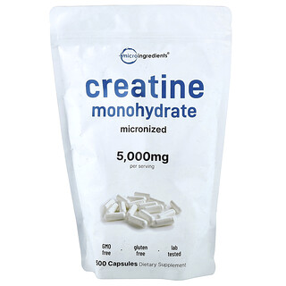 Micro Ingredients, Créatine monohydrate, 500 capsules (714,28 mg pièce)
