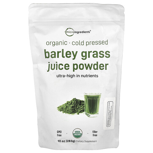 Micro Ingredients Organic Barley Grass Juice Powder, 10 oz (283 g)